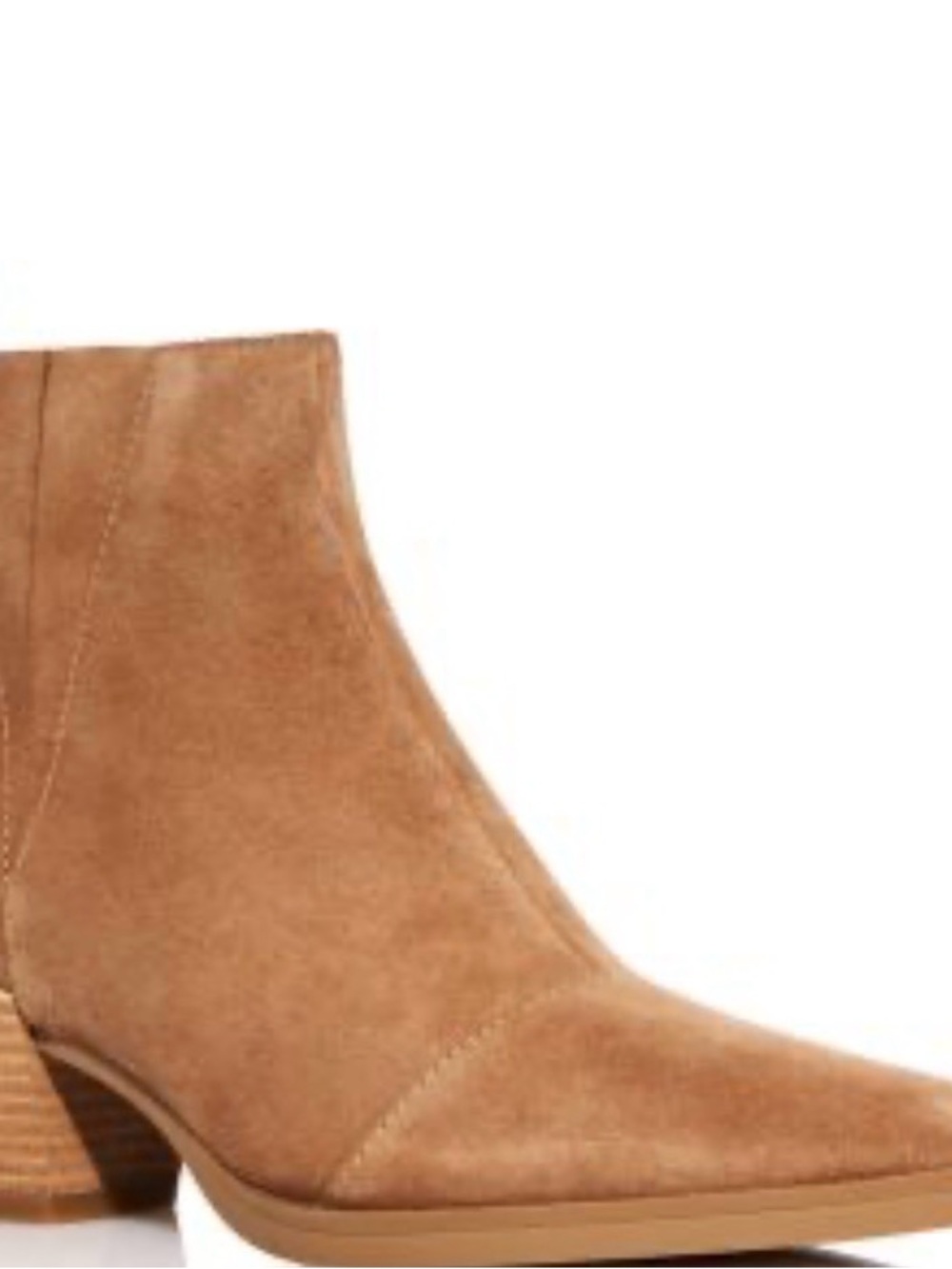 Rag & Bone Tan Suede Dart Pointed Toe Block Heel Ankle Booties 9.5